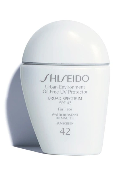 Shop Shiseido Urban Environment Oil-free Uv Protector Broad Spectrum Face Sunscreen Lotion Spf 42, 1.7 oz