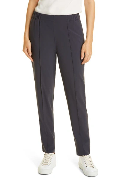 Shop M.m.lafleur The Colby Origamitech Straight Leg Pants In Cool Charcoal