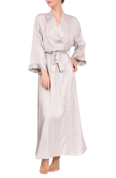 Everyday Ritual Colette Long Robe In Light Grey