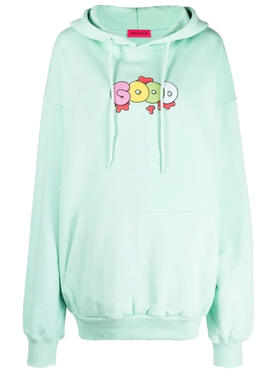 Shop Ireneisgood Oversized Logo-print Hoodie In Grün