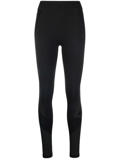 Logo-print High-waisted Leggings In Black