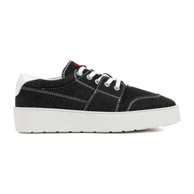 Shop Ami Alexandre Mattiussi Adc Low-top Sneakers Shoes In Black