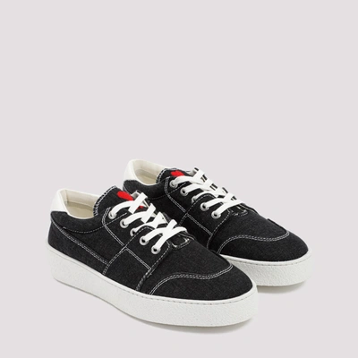 Shop Ami Alexandre Mattiussi Adc Low-top Sneakers Shoes In Black