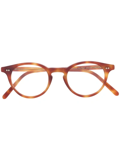 Epos Round-frame Tortoiseshell Glasses In 褐色