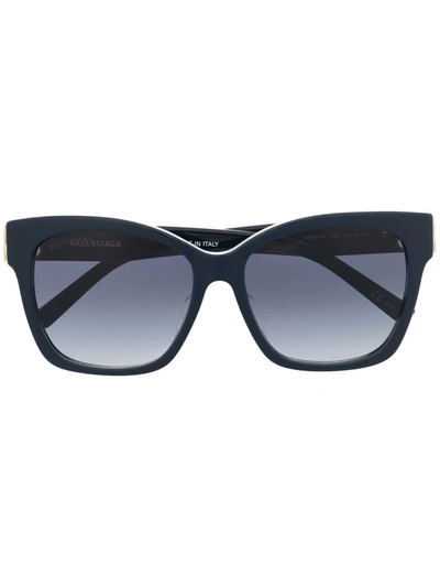 Shop Balenciaga Dynasty Square-frame Sunglasses In Blue