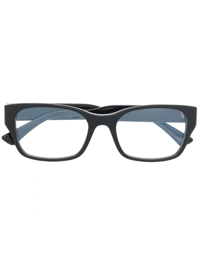 Shop Cartier Side Logo-plaque Glasses In Black