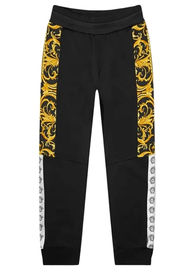 Shop Versace Barocco Logo Sweatpants, Size Small In N,a