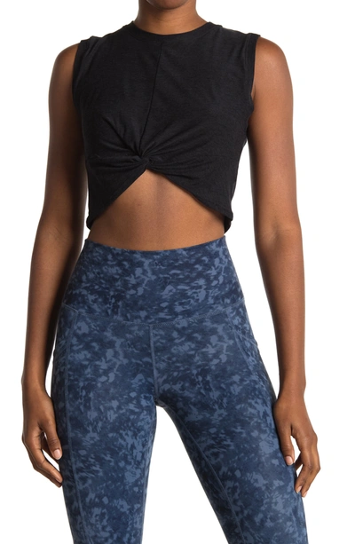 Shop Beyond Yoga Twist Of Fate Cropped Tank Top In Drknt