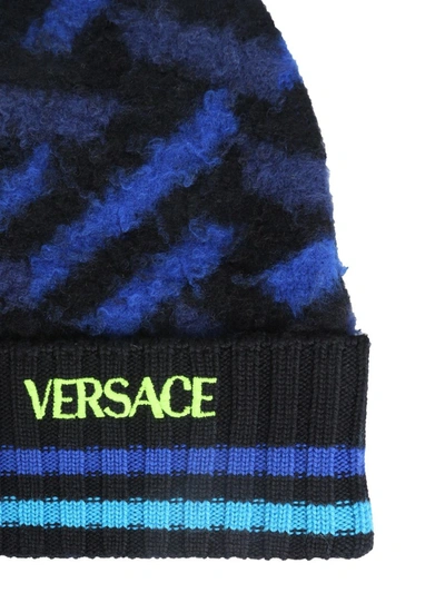 Shop Versace Men's Blue Other Materials Hat