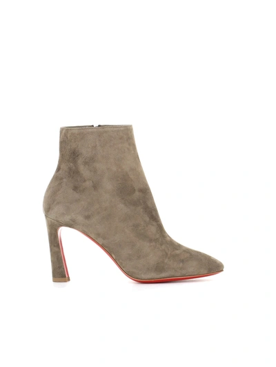 Shop Christian Louboutin Ankle Boot So Eleonor 85 In Grey