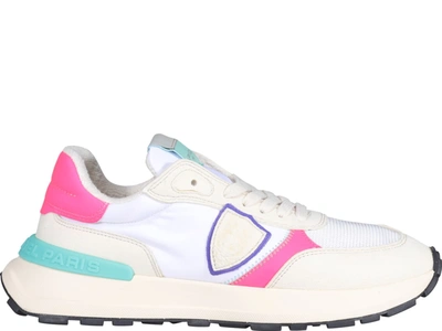 Shop Philippe Model Antibes Sneakers In White/multicolor