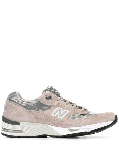 Shop New Balance Panelled Sneakers In Grey