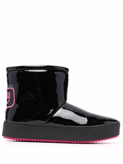 Shop Chiara Ferragni Boots In Black-pink