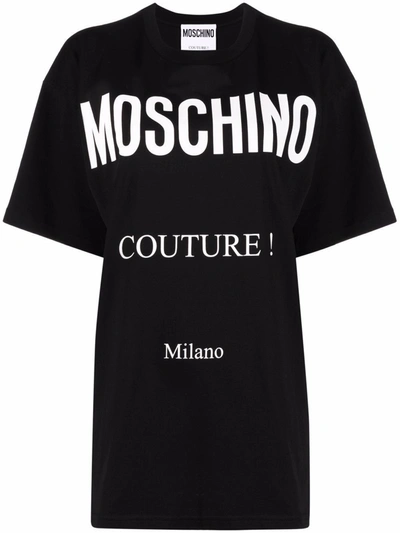 Shop Moschino T-shirts In Fantasia Nero