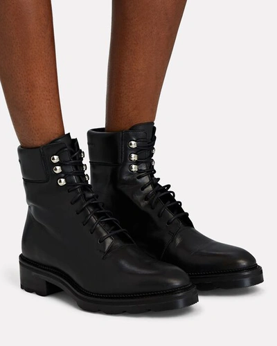 Shop Alexander Wang Andy Hiker Leather Ankle Boots In Black