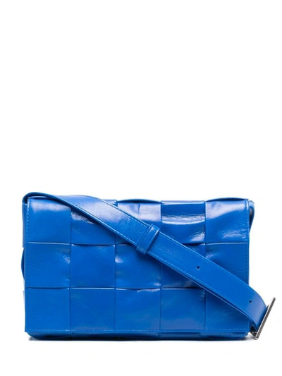 Shop Bottega Veneta Blue Cassette Bag