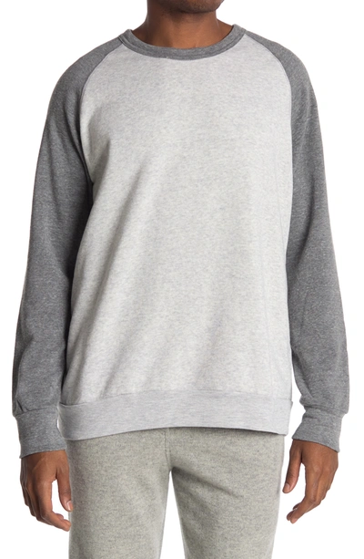 Shop Alternative 'the Champ' Trim Fit Colorblock Sweatshirt In Eco Light Grey/ Eco Grey