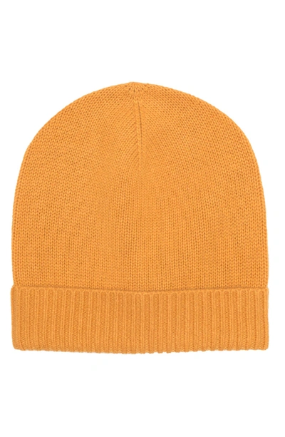 Shop Vince Camuto Cashmere Knit Beanie In Mustard