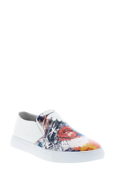 Shop Robert Graham Buddy Floral Slip-on Sneaker In White