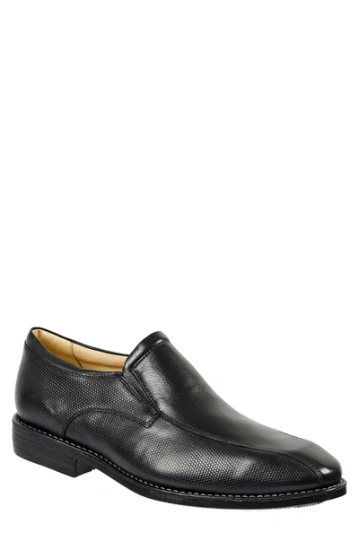 Shop Sandro Moscoloni Textured Leather Loafer In Black