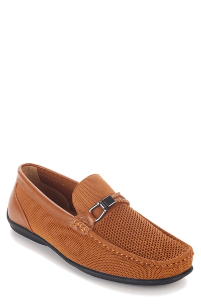 Shop Aston Marc Mesh Driving Loafer In Tan