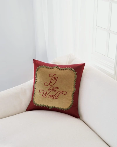 EASTERN ACCENTS LUCERNE JOY TO THE WORLD BLOCK-PRINTED PILLOW PROD246440526