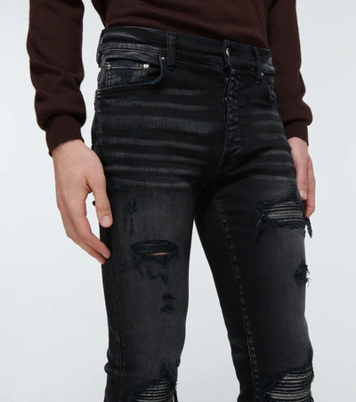 Shop Amiri Mx1 Iridescent Jeans In Aged Black