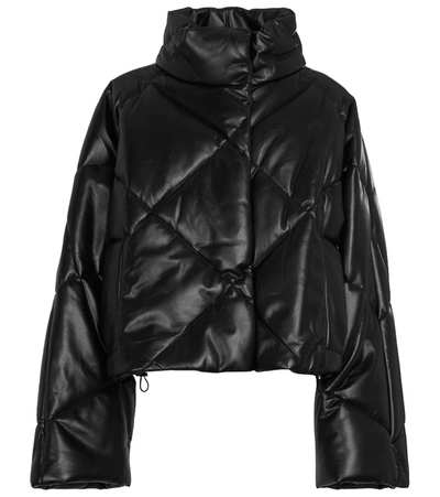 Shop Stand Studio Aina Padded Faux Leather Jacket In Black