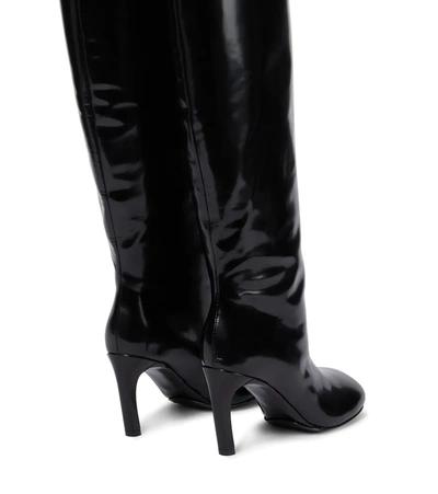 Shop Dries Van Noten Leather Knee-high Boots In Black