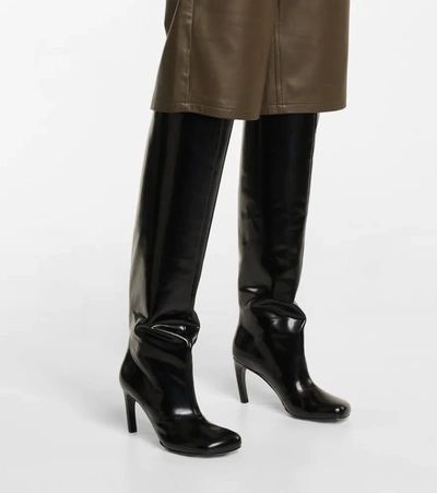 Shop Dries Van Noten Leather Knee-high Boots In Black