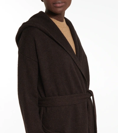 Shop Co Wool-cashmere Blend Cardigan In Umber