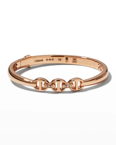 Shop Hoorsenbuhs Sirkel 18k Rose Gold Diamond Tri-link Bridge Bracelet