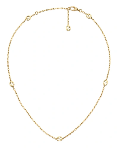 Shop Gucci Interlocking G 18k Gold Chain Necklace In Yg