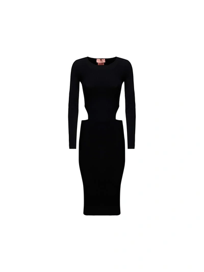 Shop Wolford Amina Muaddi X  Midi Cutout Dress In Black