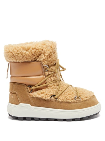 Bogner Chamonix Shearling And Suede Snow Boots In Cognac | ModeSens
