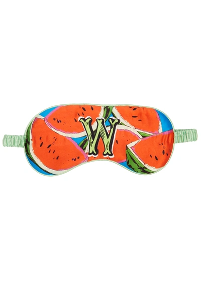 Shop Jessica Russell Flint W Is For Watermelon Silk Eye Mask