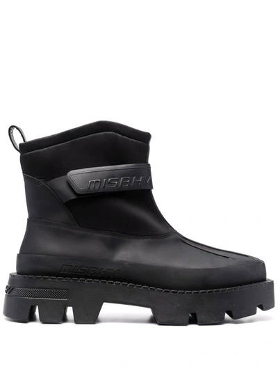 Shop Misbhv Ridged-sole Boots In 黑色