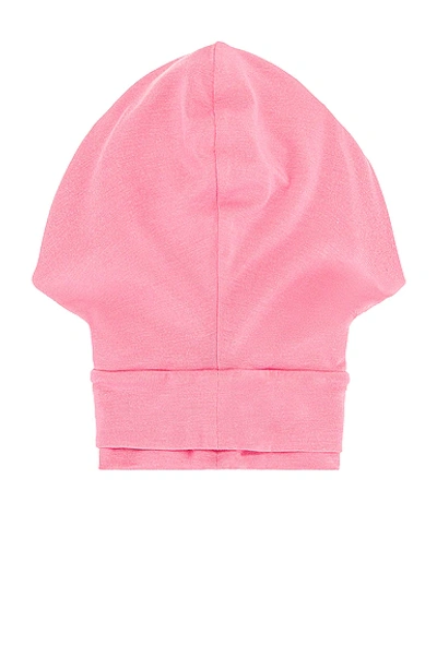 Shop Raf Simons Neckpiece Hoodie In Pink & White