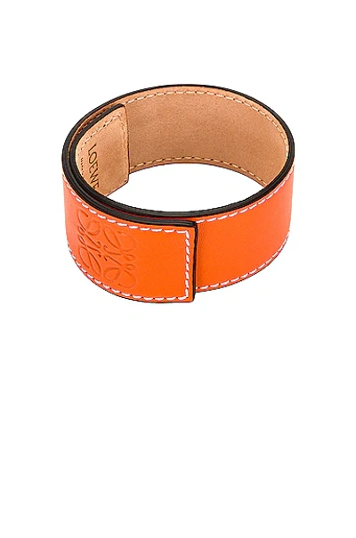 Shop Loewe Small Slap Bracelet In Orange