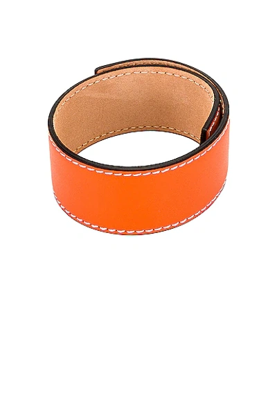 Shop Loewe Small Slap Bracelet In Orange