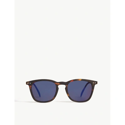 Shop Izipizi Womens Brown And Black Sun #e Tortoiseshell Wayfarer Sunglasses +0.0