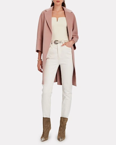 Shop 's Max Mara Arona Virgin Wool Wrap Coat In Pink