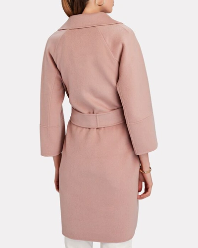Shop 's Max Mara Arona Virgin Wool Wrap Coat In Pink