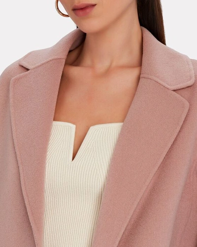 Shop 's Max Mara Arona Virgin Wool Wrap Coat In Pink