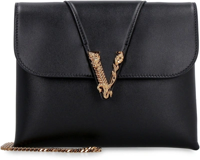 Shop Versace Virtus Clutch Bag In Black