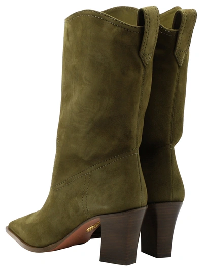 Shop Aquazzura "dolly" Boots In Green