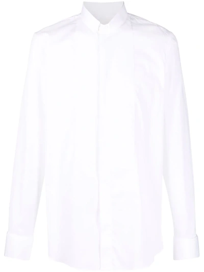 Shop Jil Sander Bib-detail Cotton Shirt In White