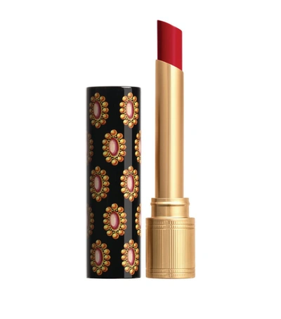 Shop Gucci 's Rouge De Beauté Brillant Glow & Care Lip Colour In Red