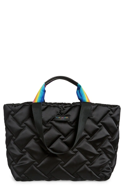 Shop Kurt Geiger Quilted Shopper In Black