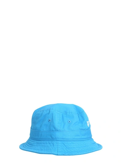 Shop Palm Angels Cotton Bucket Hat In Blue